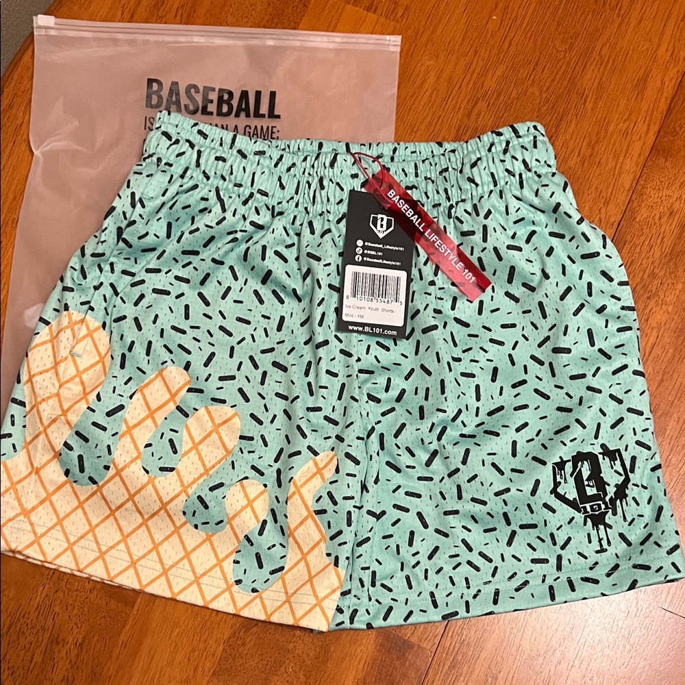 Mint Green Baseball Lifestyle 101 Shorts